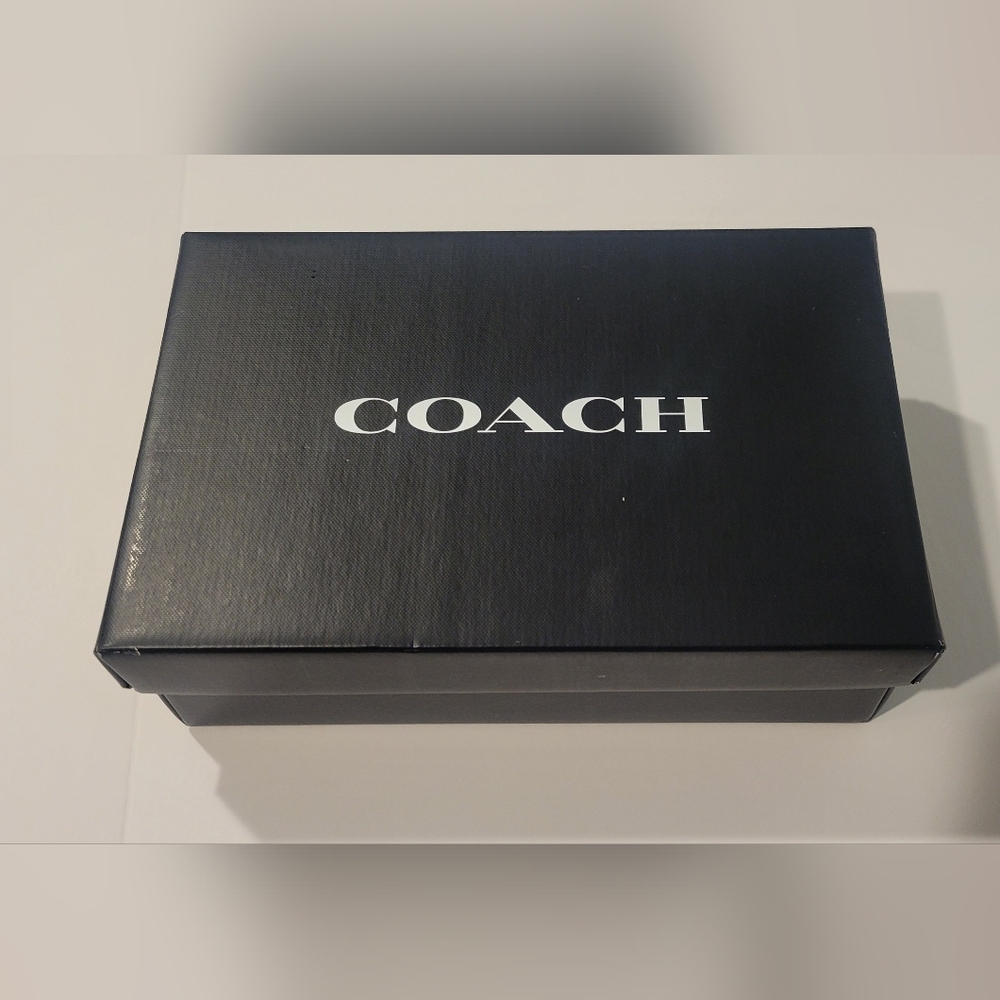 Coach black haley leather loafer size 10